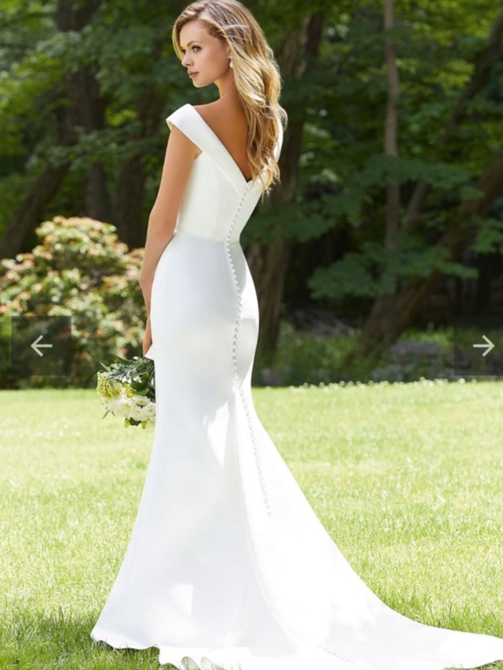 Mori Lee Mikado Off-Shoulder Wedding Dress